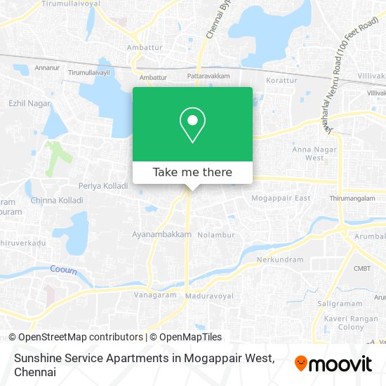 Sunshine Service Apartments in Mogappair West map