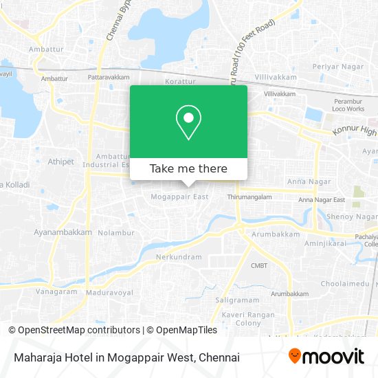Maharaja Hotel in Mogappair West map