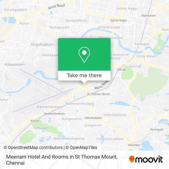 Meenam Hotel And Rooms in St Thomas Mount map