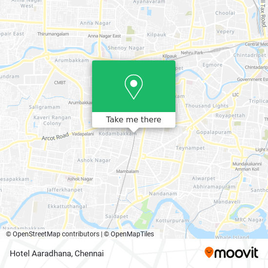 Hotel Aaradhana map