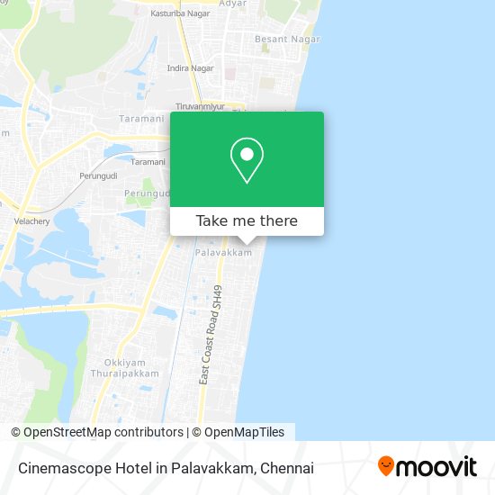 Cinemascope Hotel in Palavakkam map
