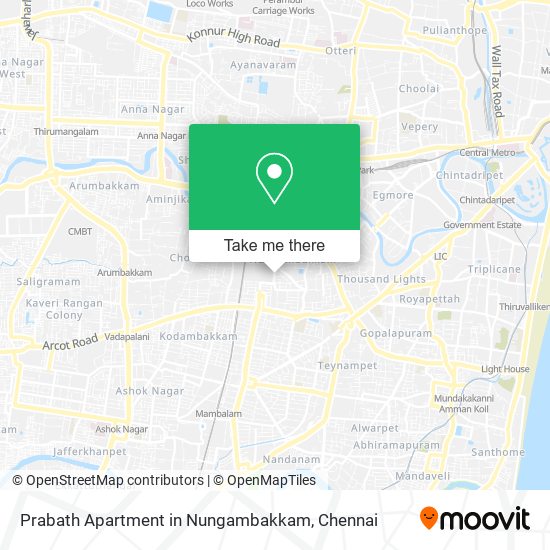 Prabath Apartment in Nungambakkam map