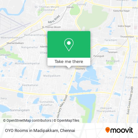 OYO Rooms in Madipakkam map