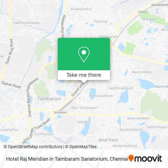 Hotel Raj Meridian in Tambaram Sanatorium map