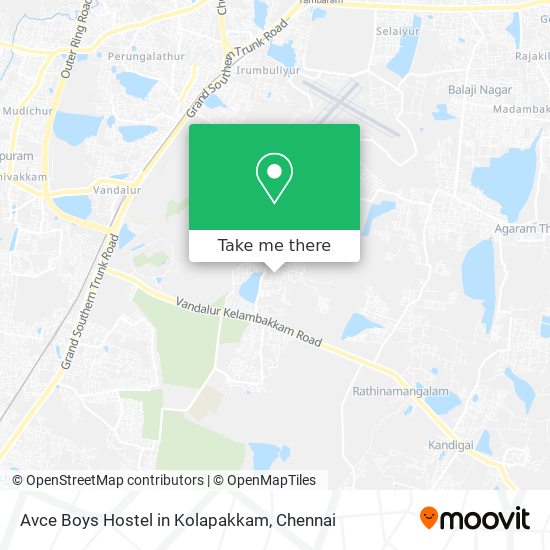 Avce Boys Hostel in Kolapakkam map