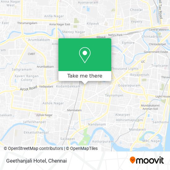 Geethanjali Hotel map
