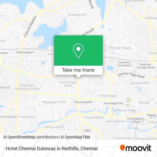 Hotel Chennai Gateway in Redhills map