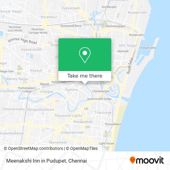 Meenakshi Inn in Pudupet map
