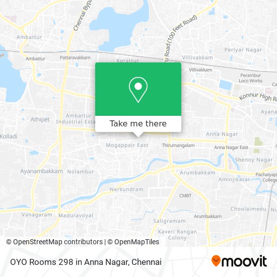 OYO Rooms 298 in Anna Nagar map