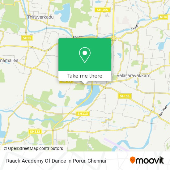 Raack Academy Of Dance in Porur map