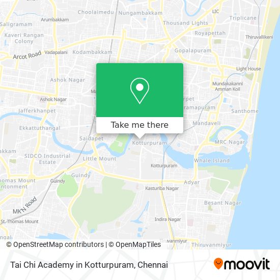 Tai Chi Academy in Kotturpuram map