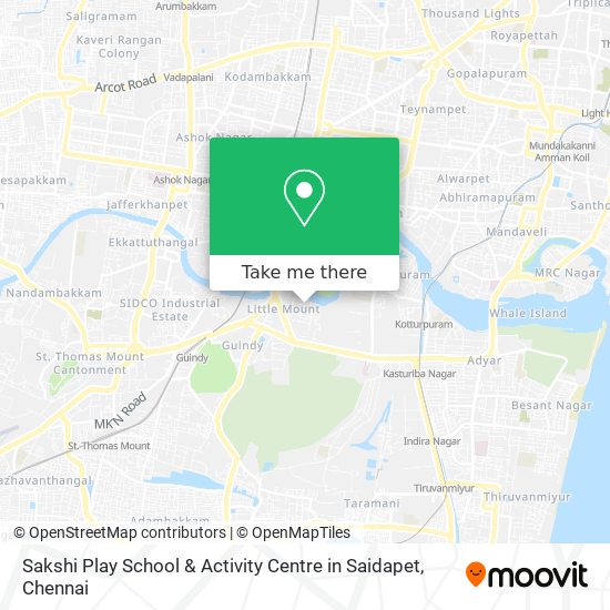 Sakshi Play School & Activity Centre in Saidapet map
