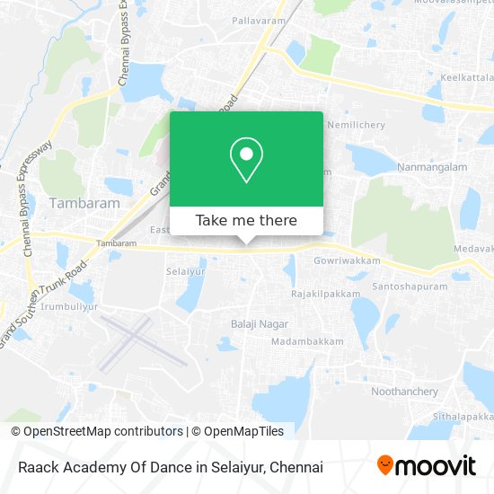Raack Academy Of Dance in Selaiyur map