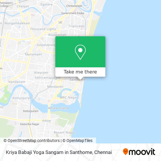 Kriya Babaji Yoga Sangam in Santhome map
