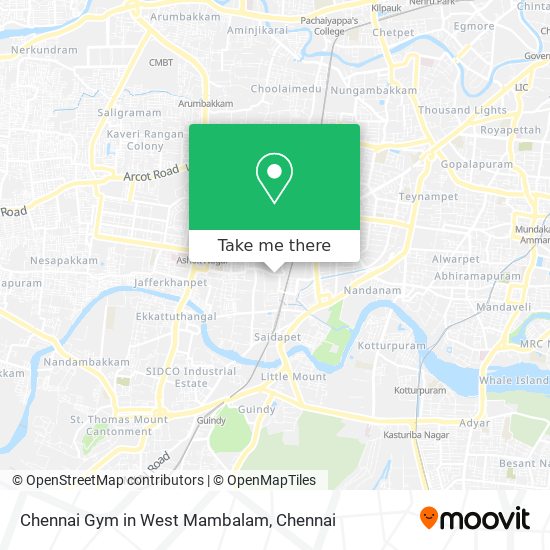 Chennai Gym in West Mambalam map