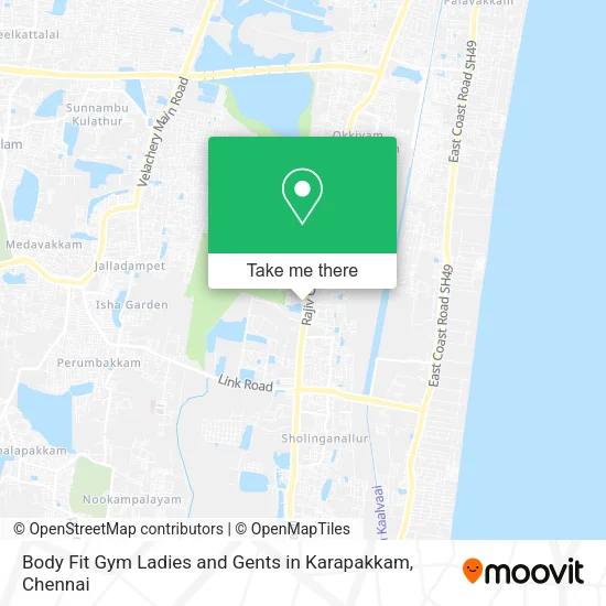 Body Fit Gym Ladies and Gents in Karapakkam map
