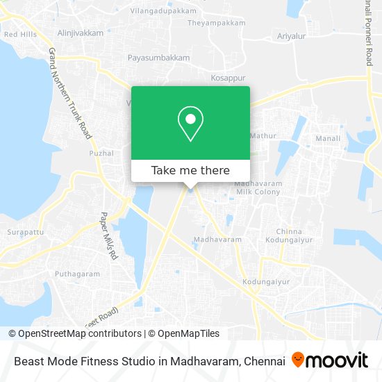 Beast Mode Fitness Studio in Madhavaram map