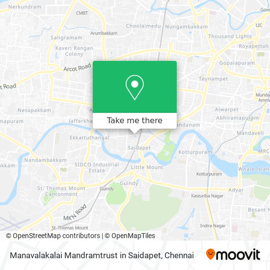 Manavalakalai Mandramtrust in Saidapet map