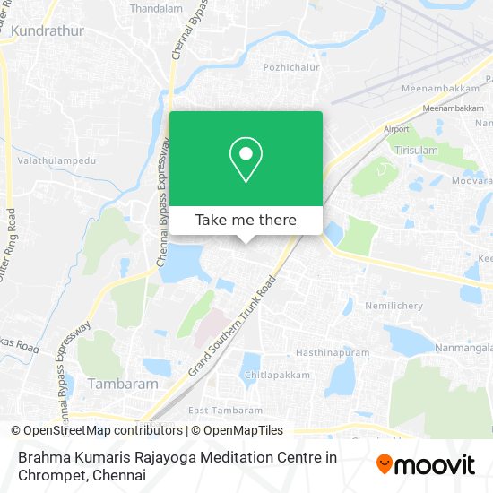 Brahma Kumaris Rajayoga Meditation Centre in Chrompet map