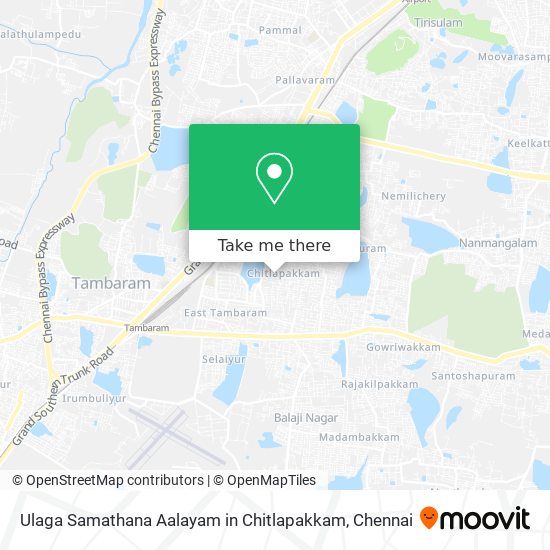Ulaga Samathana Aalayam in Chitlapakkam map