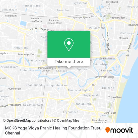 MCKS Yoga Vidya Pranic Healing Foundation Trust map