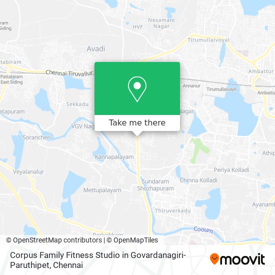 Corpus Family Fitness Studio in Govardanagiri-Paruthipet map