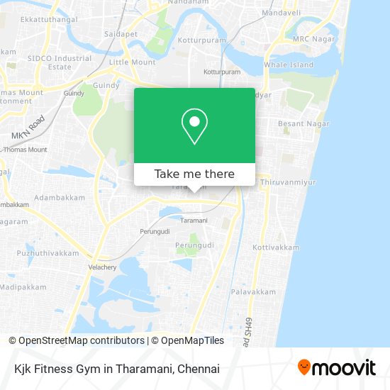 Kjk Fitness Gym in Tharamani map