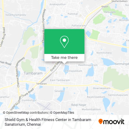 Shield Gym & Health Fitness Center in Tambaram Sanatorium map