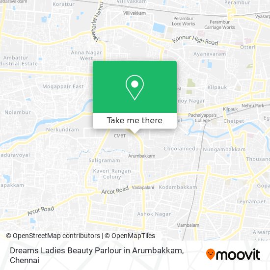 Dreams Ladies Beauty Parlour in Arumbakkam map