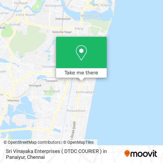 Sri Vinayaka Enterprises ( DTDC COURIER ) in Panaiyur map