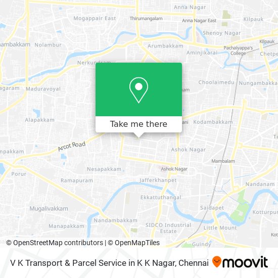 V K Transport & Parcel Service in K K Nagar map