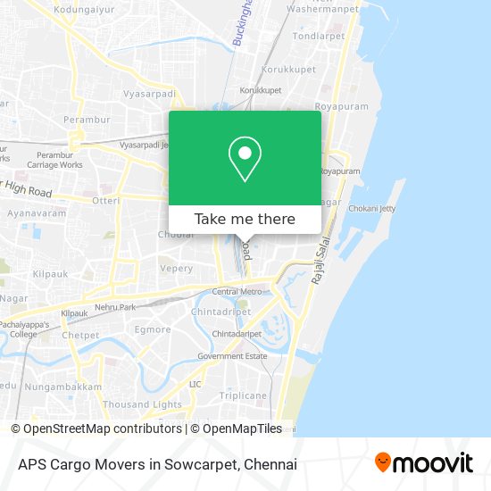 APS Cargo Movers in Sowcarpet map