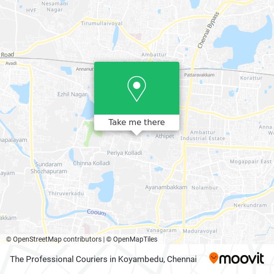 The Professional Couriers in Koyambedu map