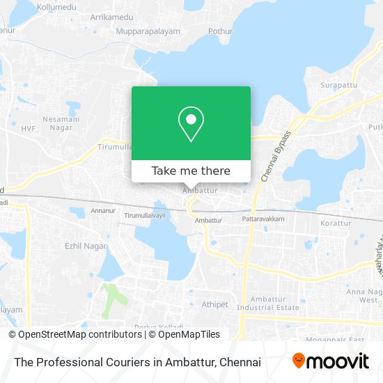 The Professional Couriers in Ambattur map