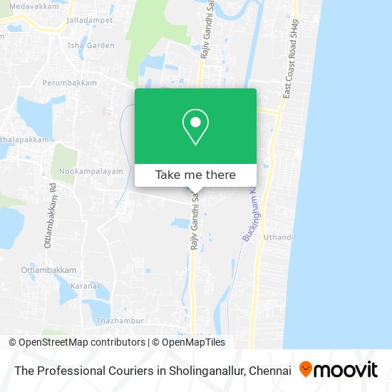 The Professional Couriers in Sholinganallur map