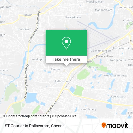 ST Courier in Pallavaram map
