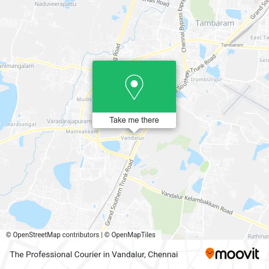 The Professional Courier in Vandalur map