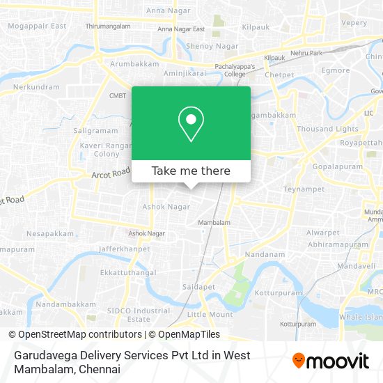 Garudavega Delivery Services Pvt Ltd in West Mambalam map