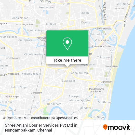 Shree Anjani Courier Services Pvt Ltd in Nungambakkam map