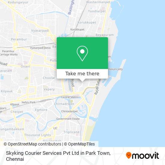 Skyking Courier Services Pvt Ltd in Park Town map