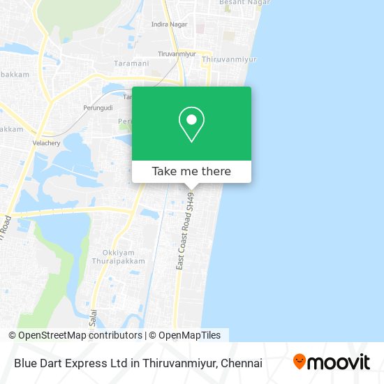 Blue Dart Express Ltd in Thiruvanmiyur map