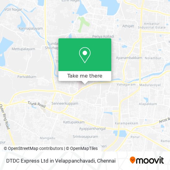 DTDC Express Ltd in Velappanchavadi map