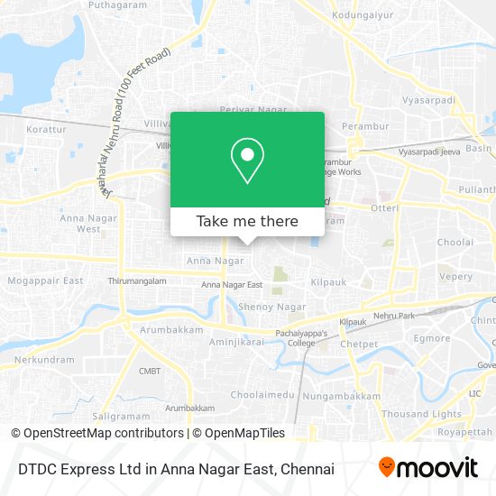 DTDC Express Ltd in Anna Nagar East map