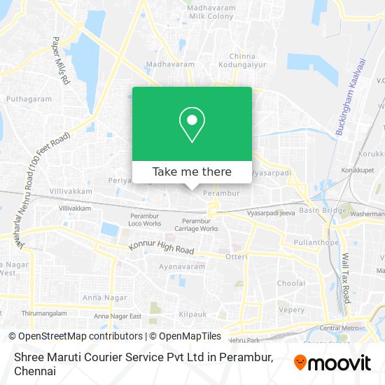 Shree Maruti Courier Service Pvt Ltd in Perambur map