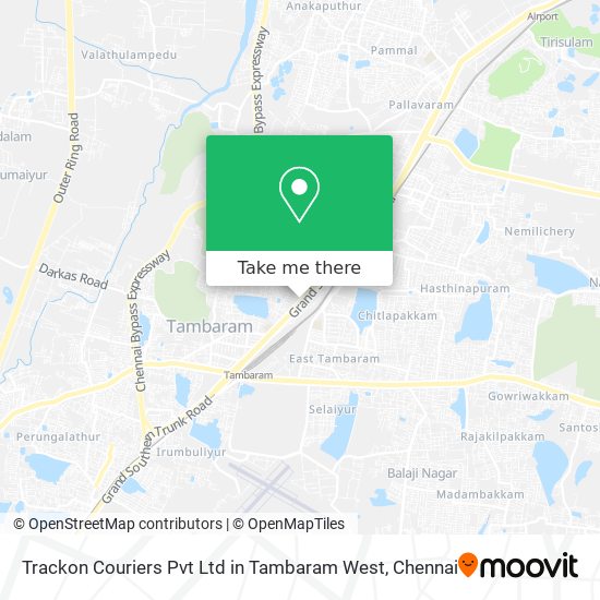 Trackon Couriers Pvt Ltd in Tambaram West map