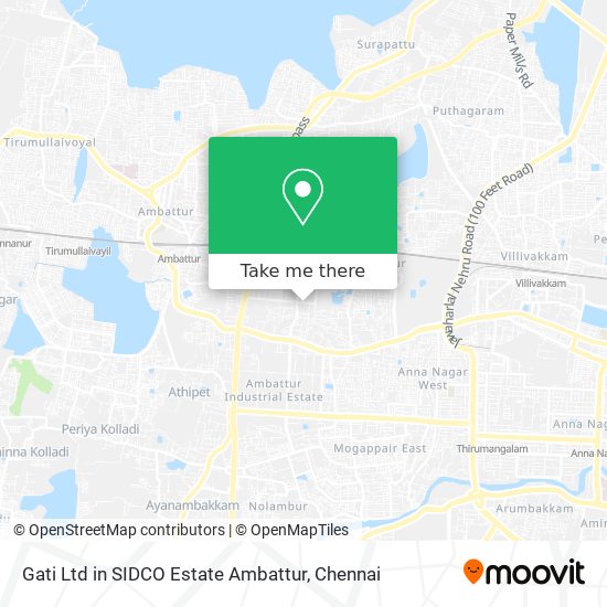 Gati Ltd in SIDCO Estate Ambattur map