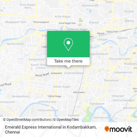 Emerald Express International in Kodambakkam map