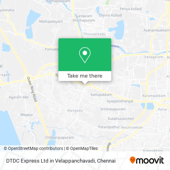 DTDC Express Ltd in Velappanchavadi map
