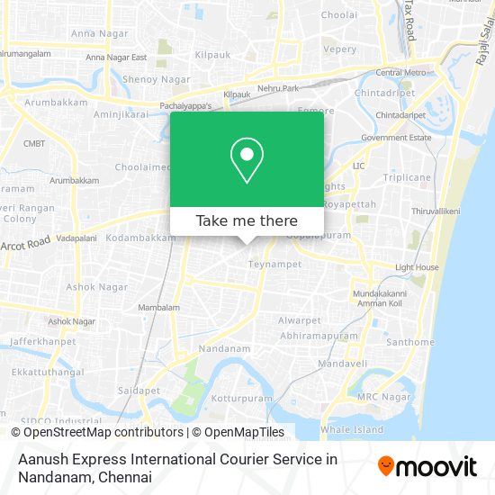 Aanush Express International Courier Service in Nandanam map