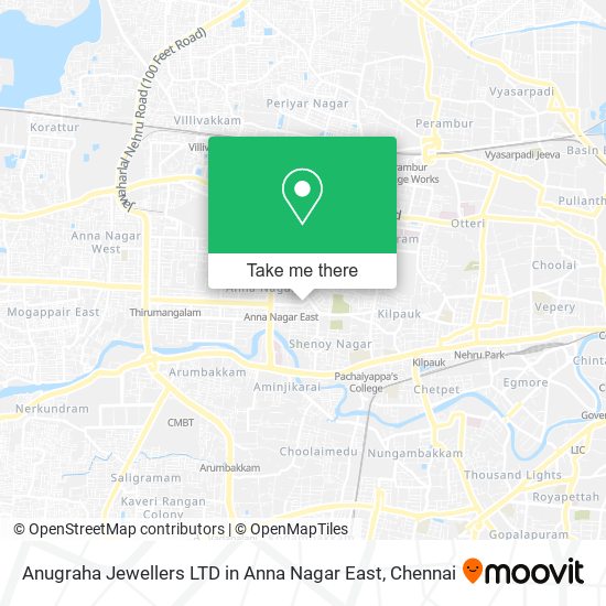 Anugraha Jewellers LTD in Anna Nagar East map